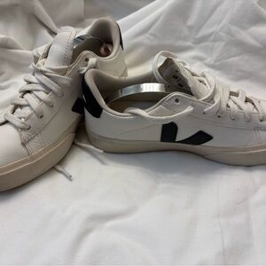 Veja White and Black Sneakers
